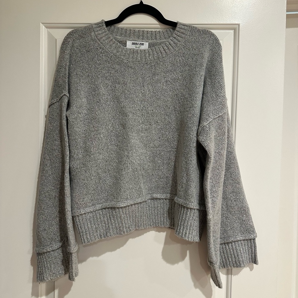 CroppedGray Women's Sweater